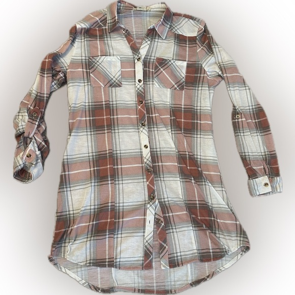 Super Soft Girls Plaid Top size 12 NWOT - Picture 1 of 3